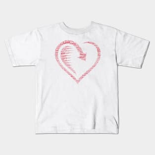 Je T'aime Modern Love Heart Fashion Tee Kids T-Shirt